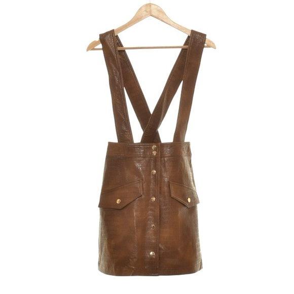 Zara Faux Leather Overall Jumper - Picture 2 of 6